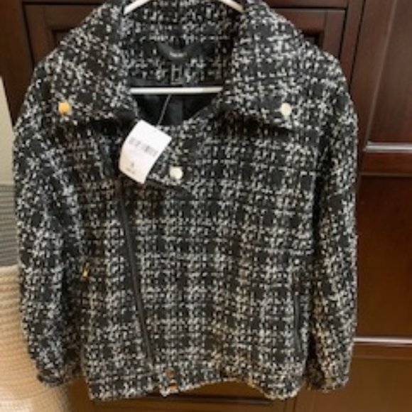 EUC: FOREVER 21 Tweed Moto Jacket - Picture 6 of 7